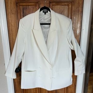 Express white boyfriend fit blazer XL